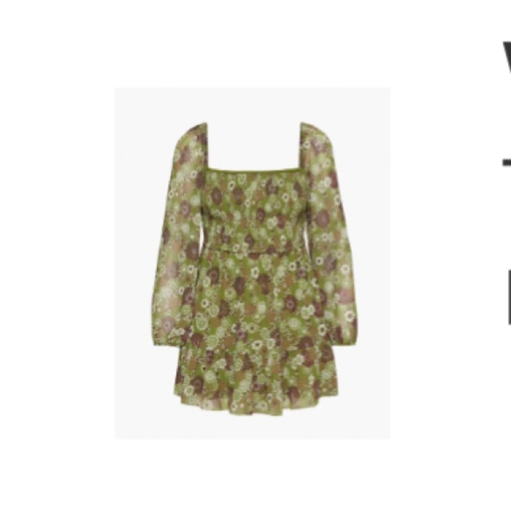 Aritzia Wilfred Tempest Mini Dress Succulent Green